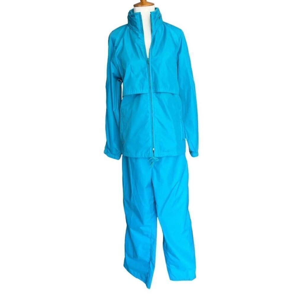 Vintage Woolrich Treton Aqua 2-pc Nylon Sweatsuit Women's Sz S